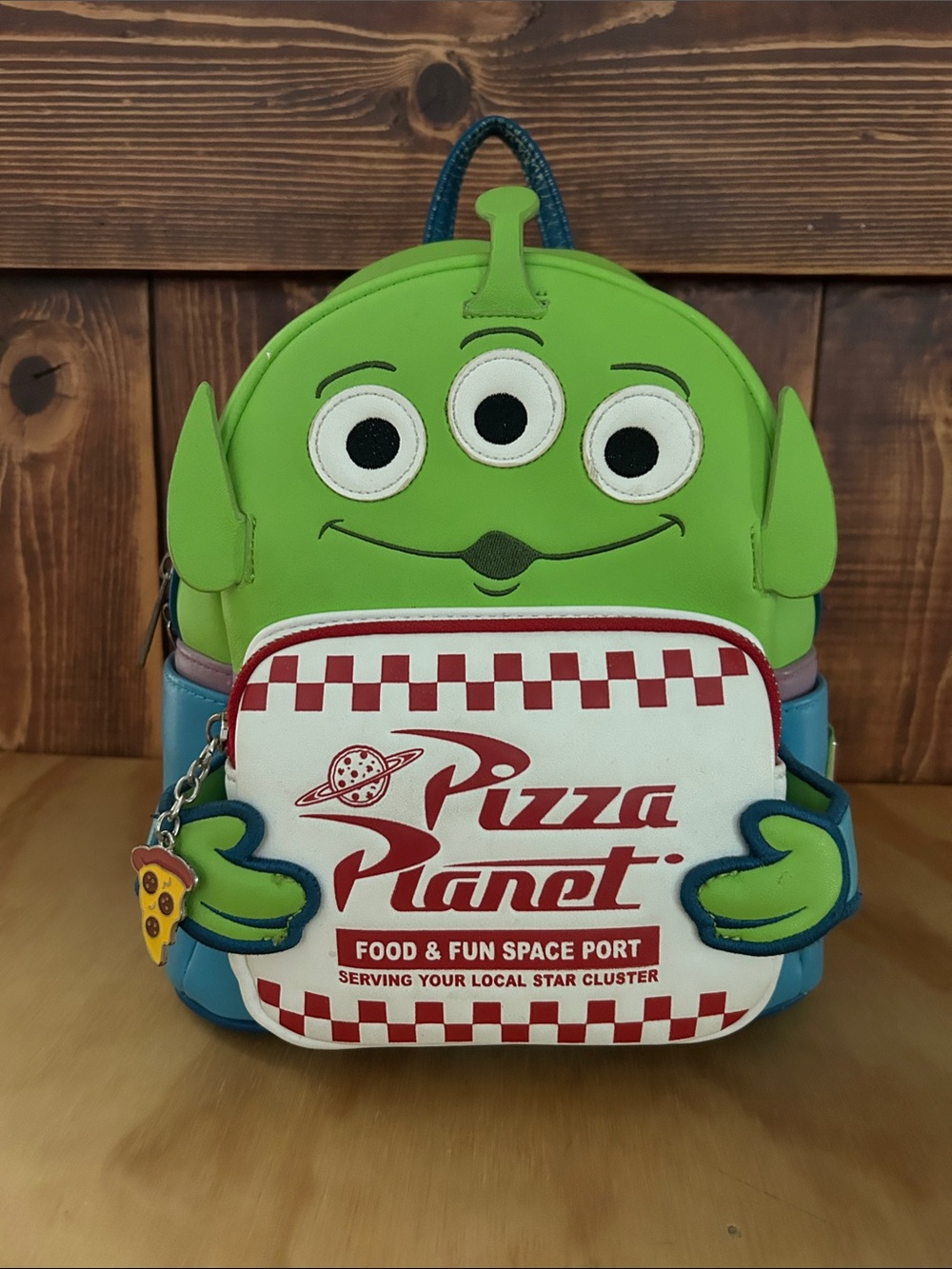 Loungefly Pixar Alien Mini Backpack - Green, Blue, White